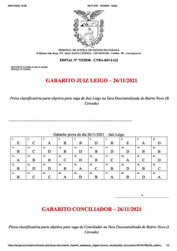 Disponibilizado em 26/01/2022